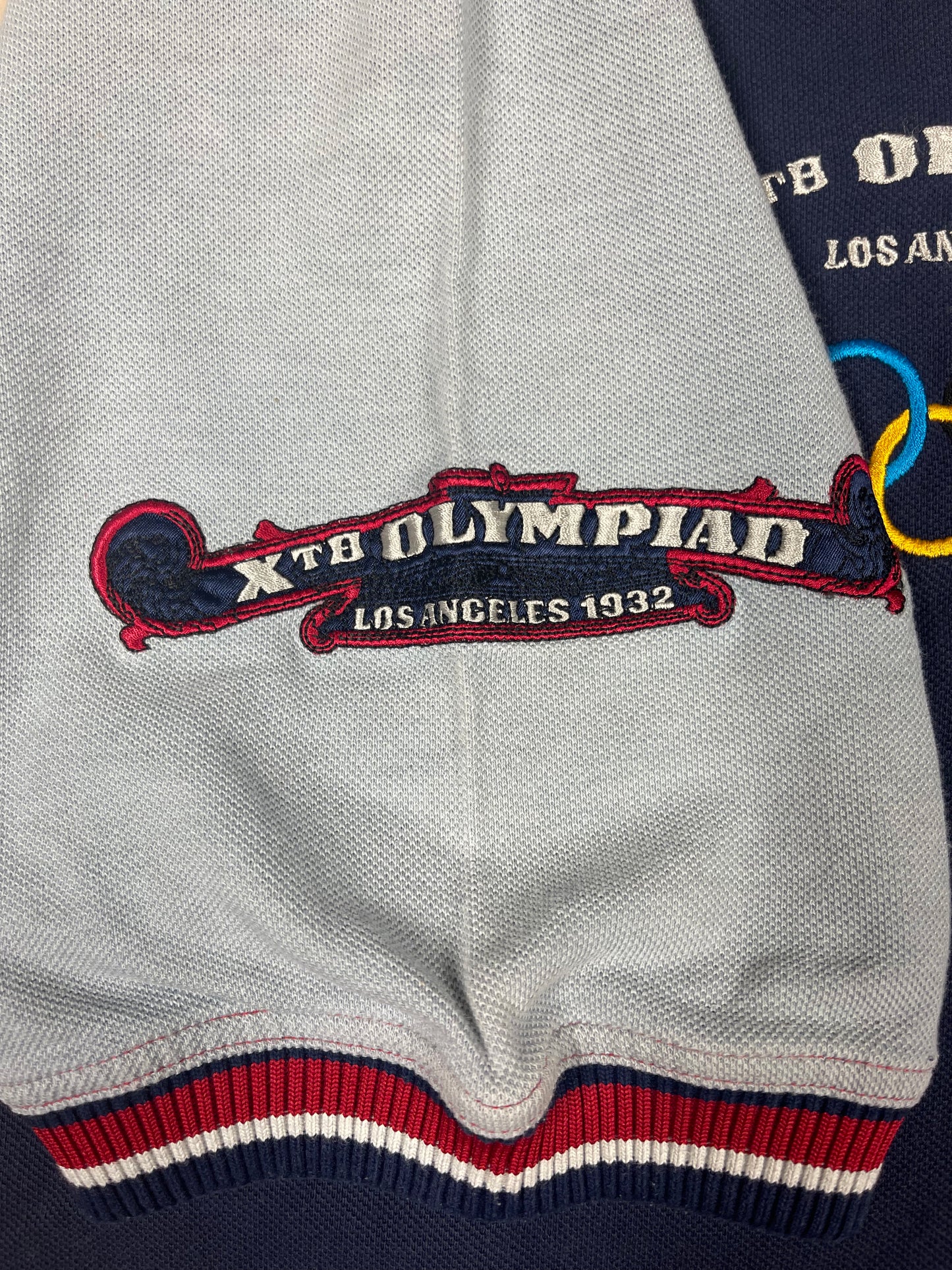 Vintage Adidas Collection Olympic Centennial T-Shirt Cotton Los Angeles 1932 X-th Olympiad Gate Check M5 Embroidered Size XL