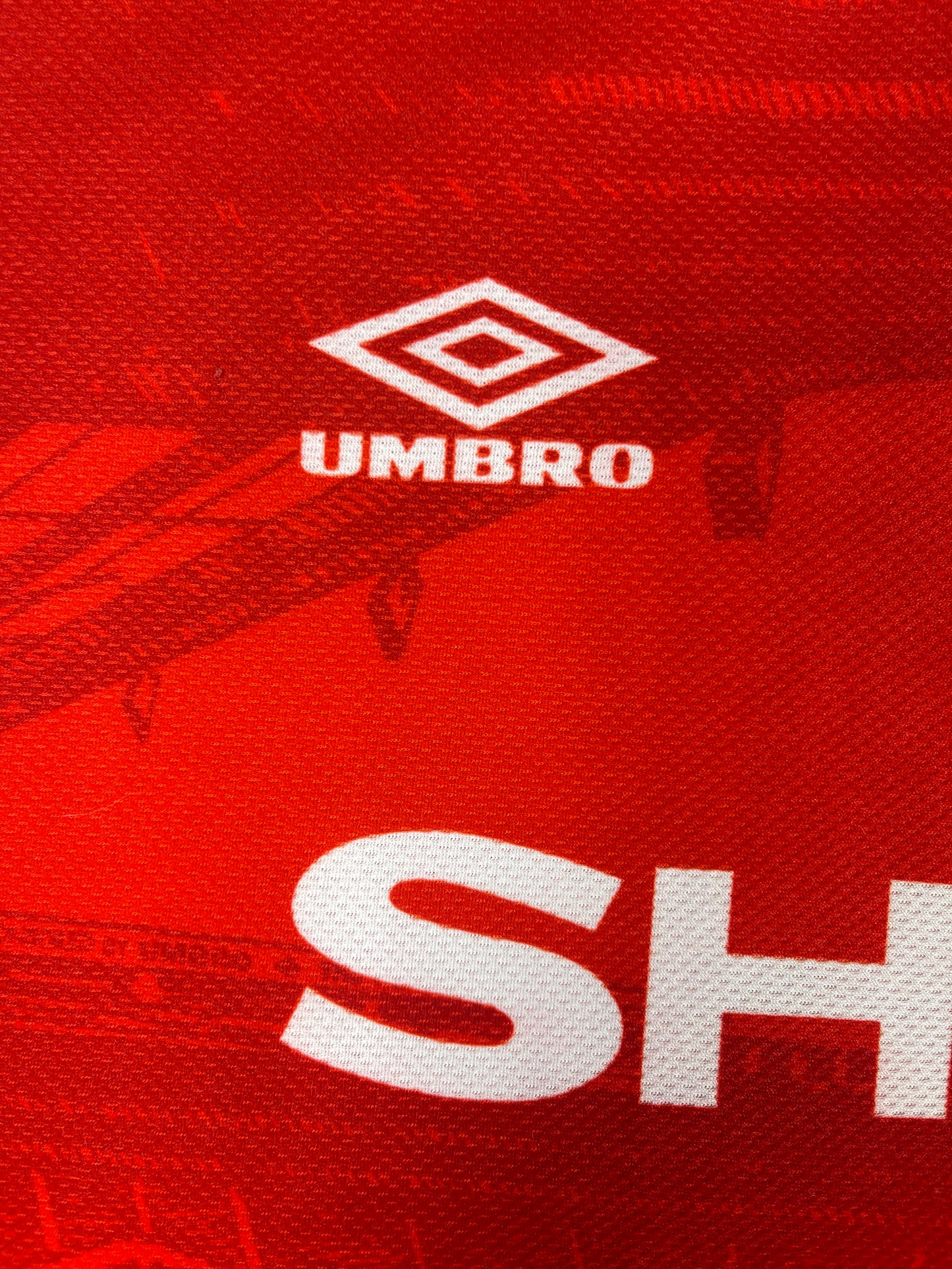 Vintage Manchester United Umbro 1994 - 1996 Home Football Shirt Sharp Red Size XL