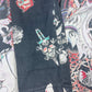 Y2K Just Cavalli Fitted Blazer Jacket Tattoo Pattern Eagle Skull Size S Made in Italy