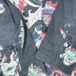 Y2K Just Cavalli Fitted Blazer Jacket Tattoo Pattern Eagle Skull Size S Made in Italy