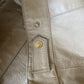 Vintage Y2K Versace Jeans Couture Leather Jacket Made in Italy Size M Beige