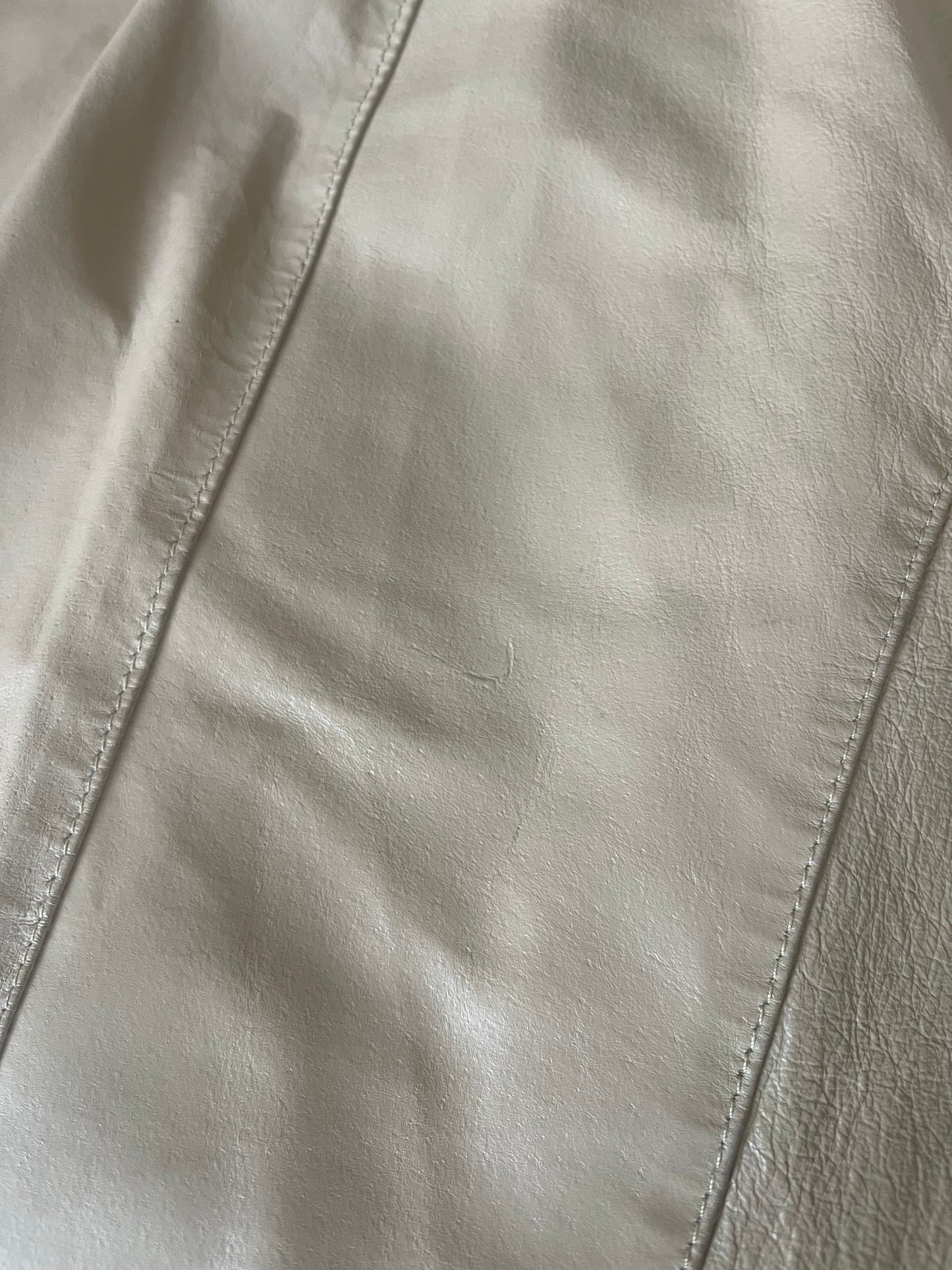 Vintage Y2K Versace Jeans Couture Leather Jacket Made in Italy Size M Beige