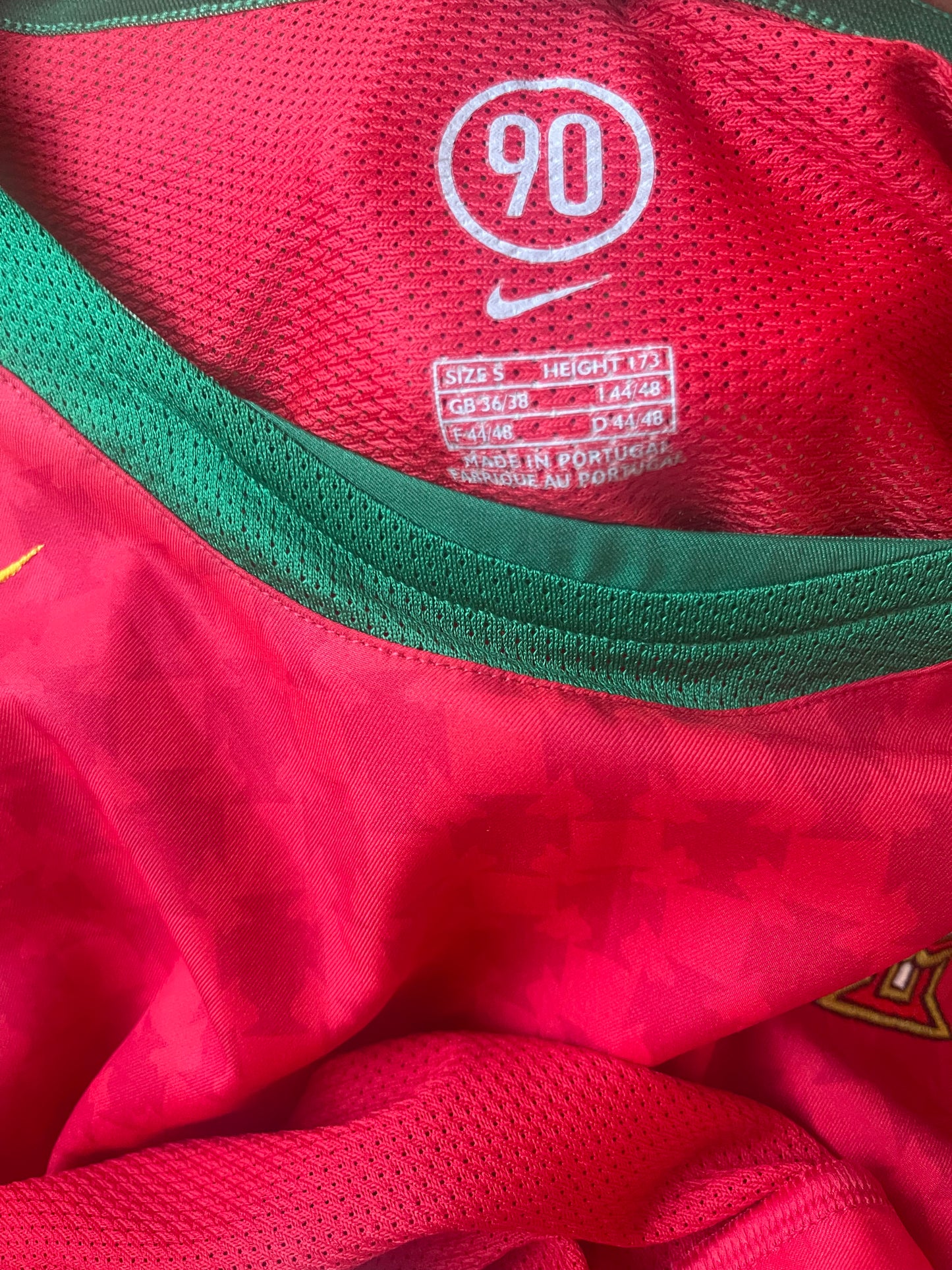 Portugal Nike Total 90 Home Football Shirt 2004 2005 2006 Euro 2004 Size S Cristiano Ronaldo Figo