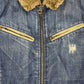 Y2K Energie Thick Denim Jacket Slim Fit Size M