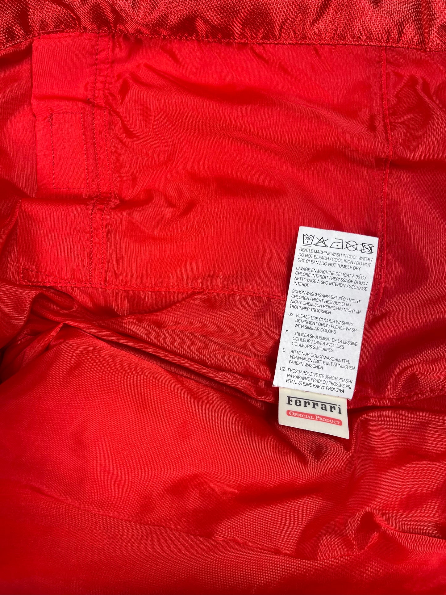 Y2K Puma Ferrari Racing Jacket Sample Red Shiny Size S
