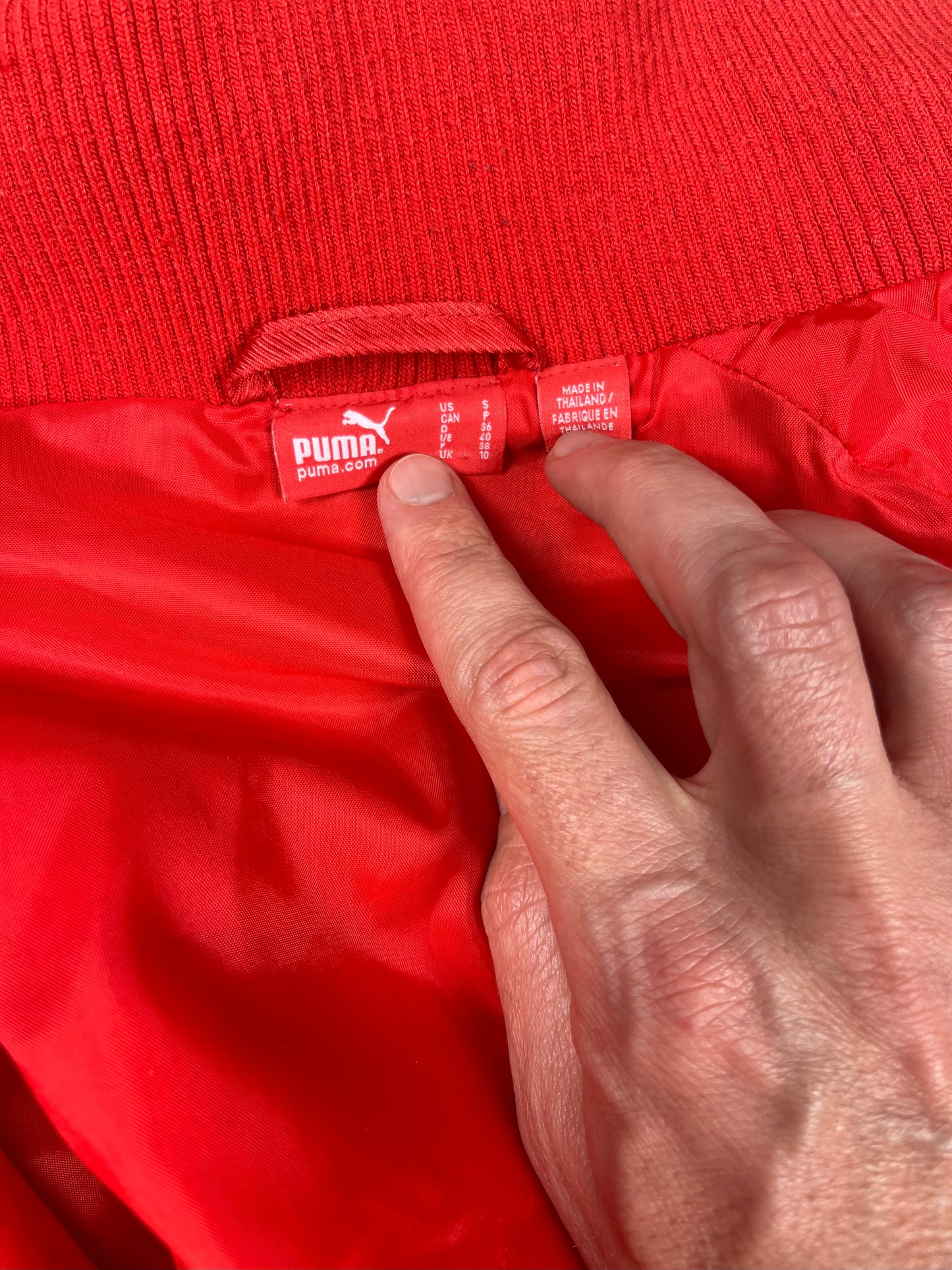 Y2K Puma Ferrari Racing Jacket Sample Red Shiny Size S