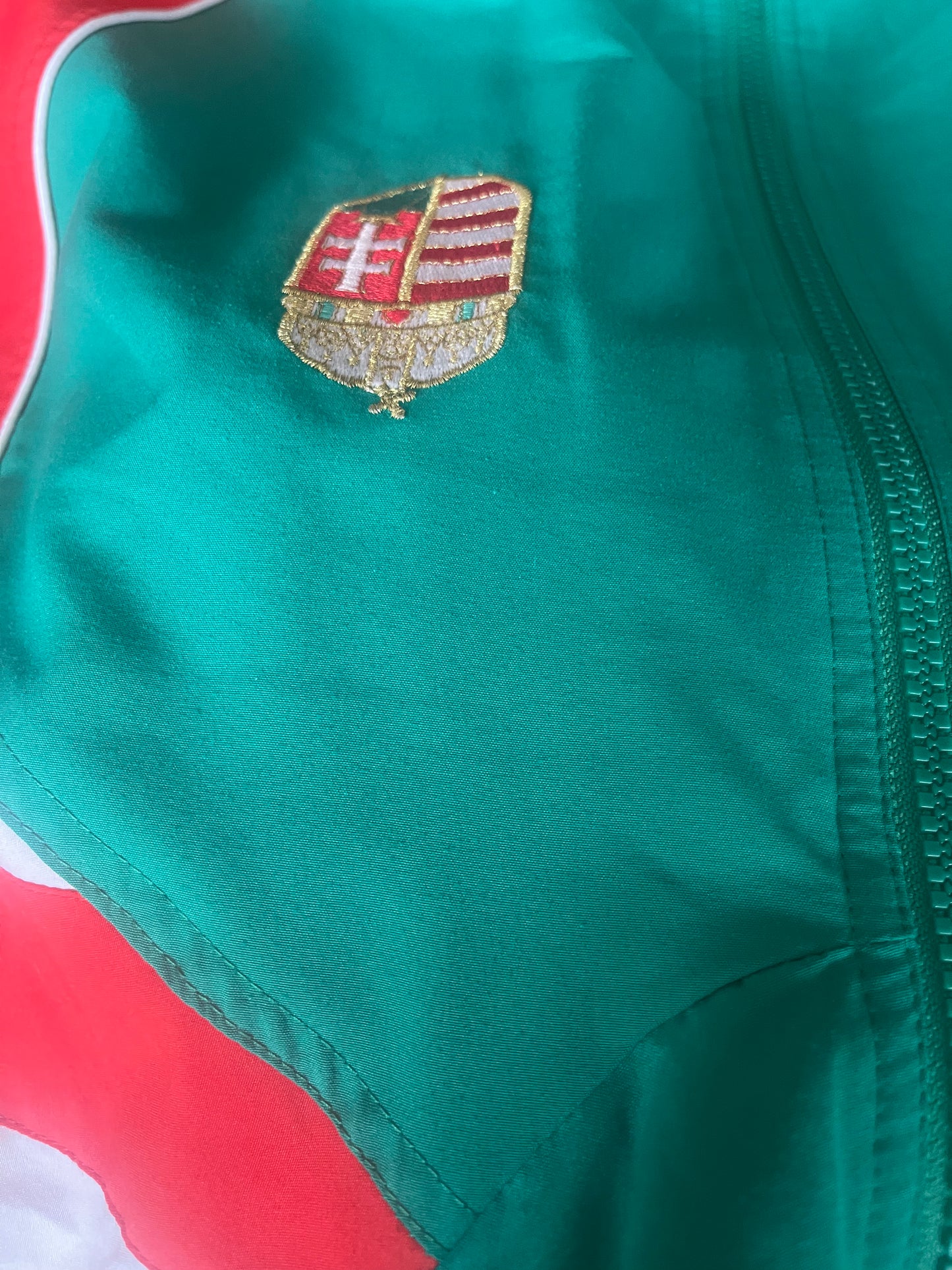 Vintage Hungary Adidas Football Jacket 1998 ? 1999 ? Magyar Labdarúgó Szövetség Soccer Red Green White Size M