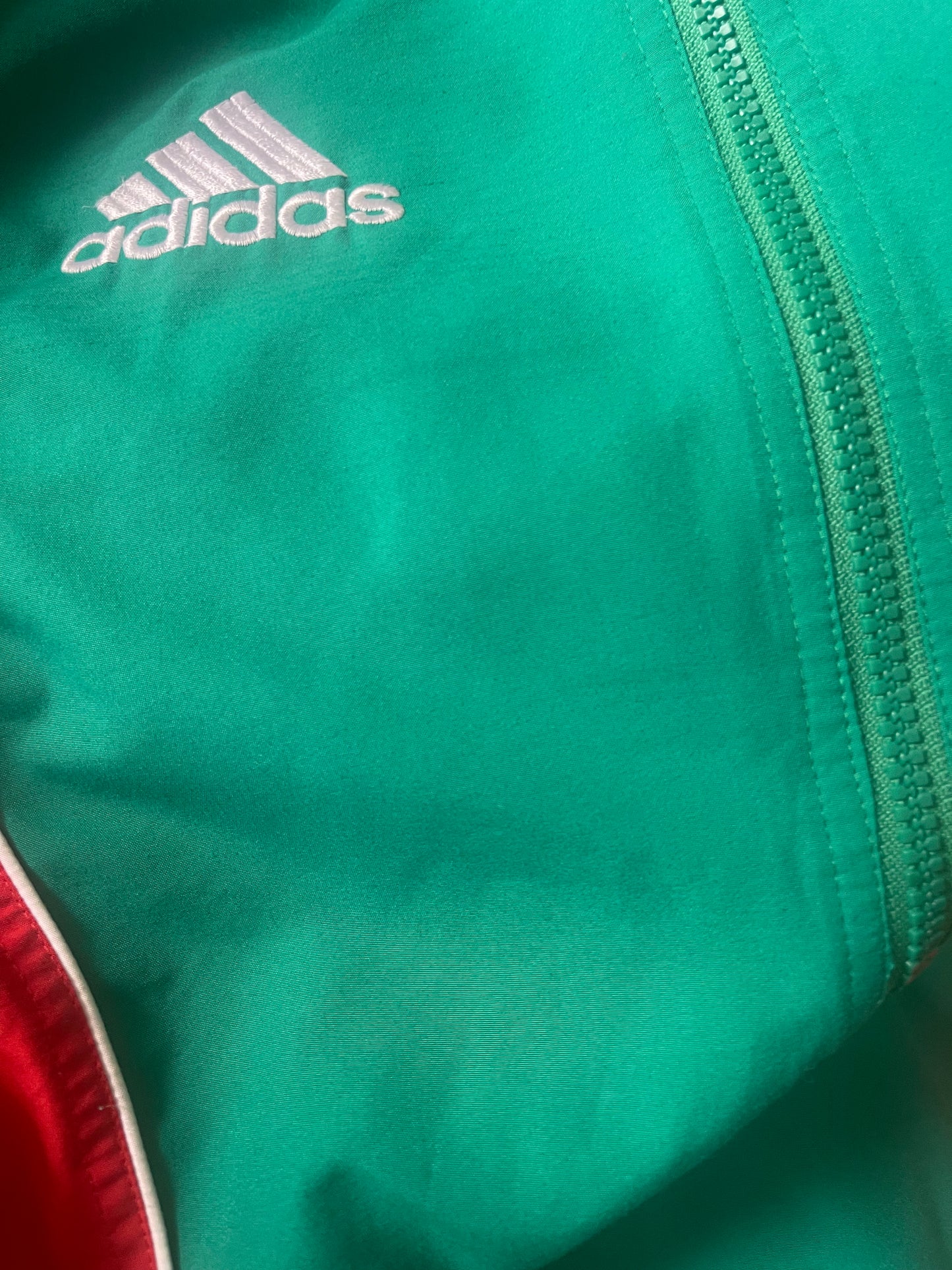 Vintage Hungary Adidas Football Jacket 1998 ? 1999 ? Magyar Labdarúgó Szövetség Soccer Red Green White Size M