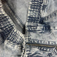 Vintage Nike Challenge Court Acid Washed Denim Jeans Jacket Tennis Andre Agassi John McEnroe Size M Made in Hong Kong