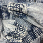 Vintage Nike Challenge Court Acid Washed Denim Jeans Jacket Tennis Andre Agassi John McEnroe Size M Made in Hong Kong
