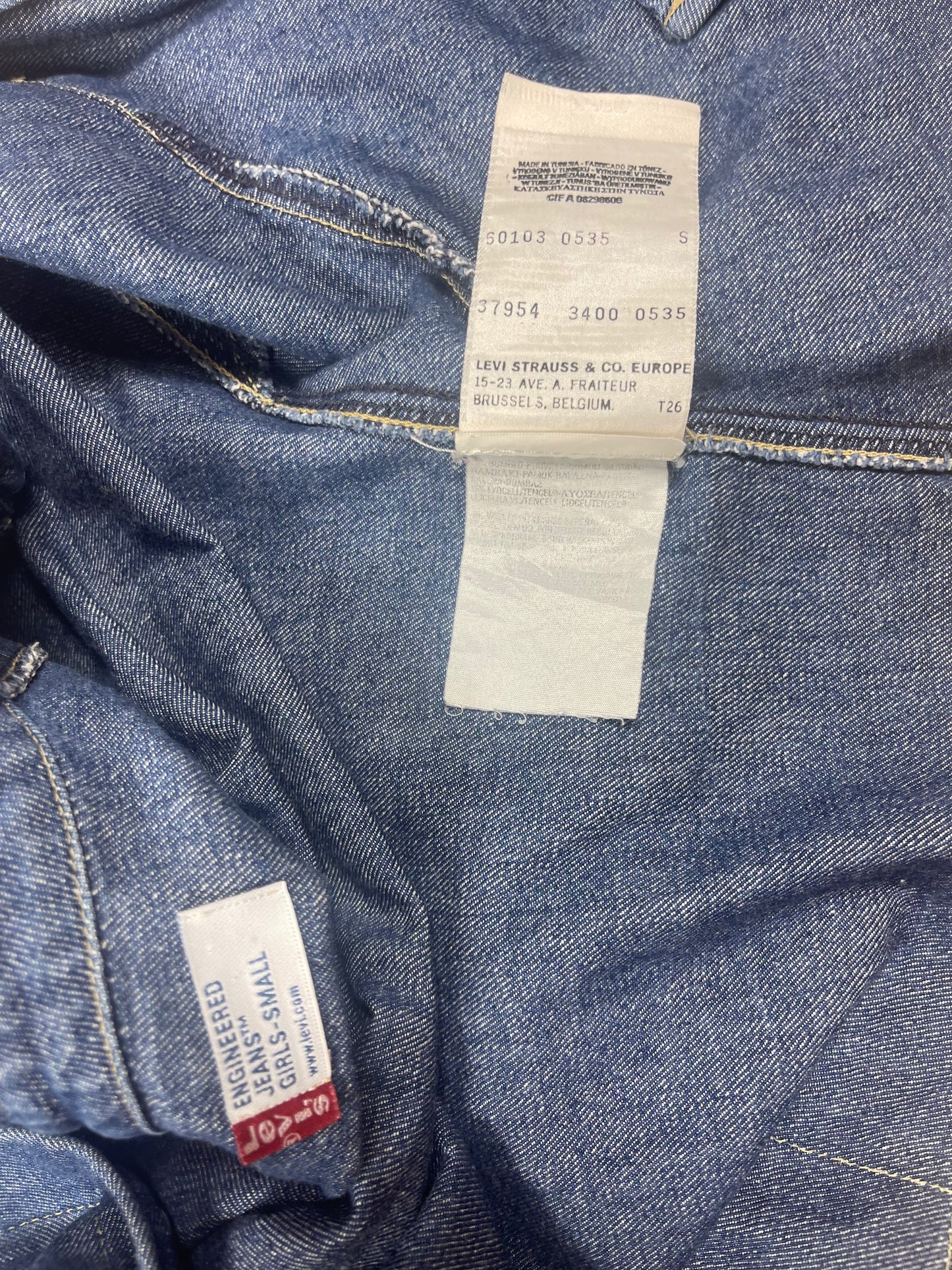 Vintage Y2K Levi's Enginereed Denim Jeans Shirt Avant Garde Size S