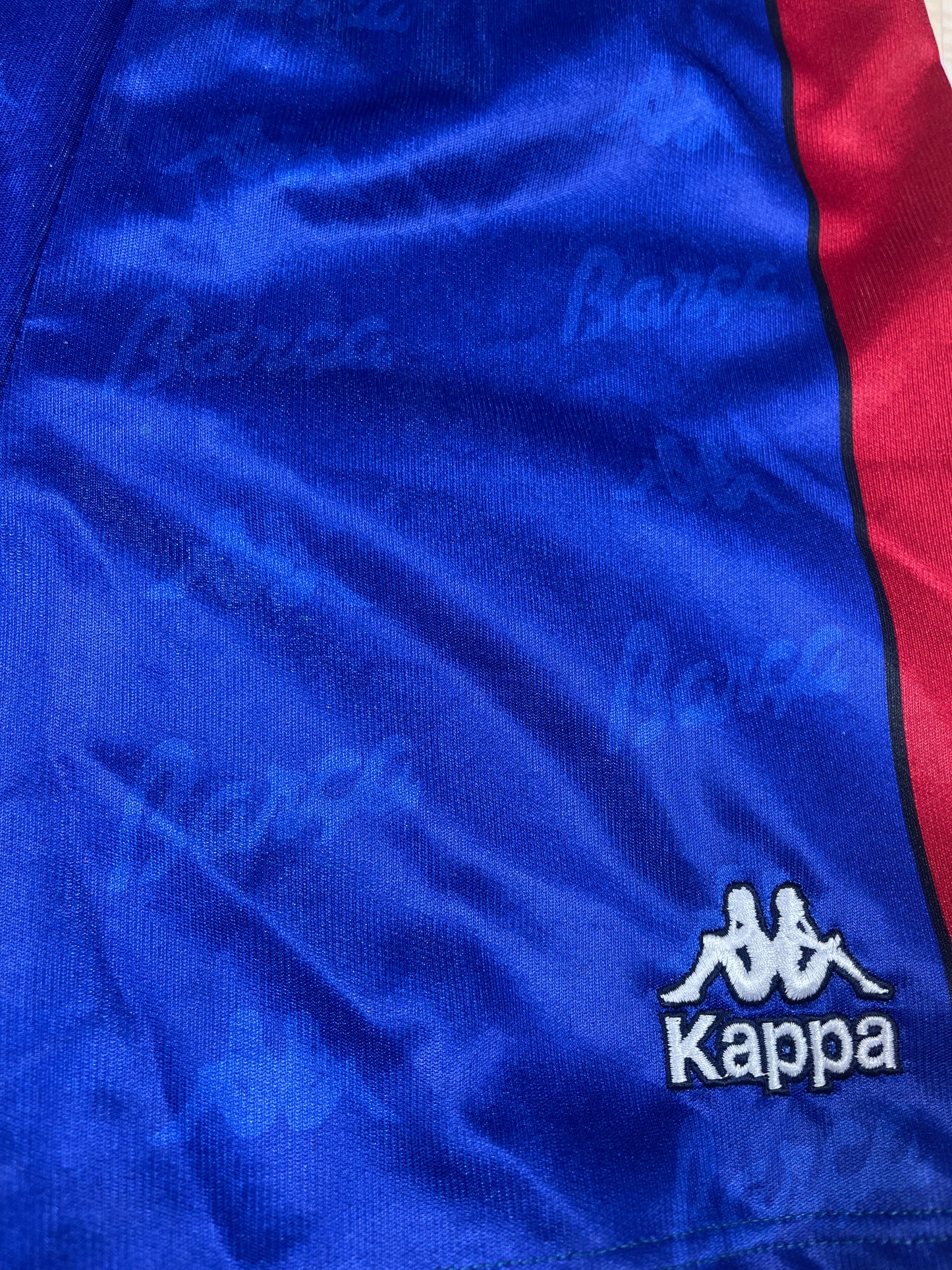 Vintage FC Barcelona Kappa 1995 - 1997 Home Shorts Red Blue Made in Italy Size L