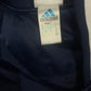Vintage Adidas 2000 New York NY Baggy Thick Varsity Bomber Jacket College Baseball Jacket Navy Blue Shiny Size M-L