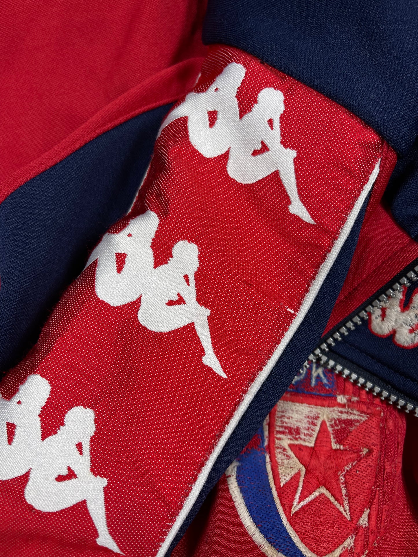 Rare Vintage 90's FK Crvena Zvezda Red Star Belgrade Kappa Sweatshirt Size XL Red Polyester