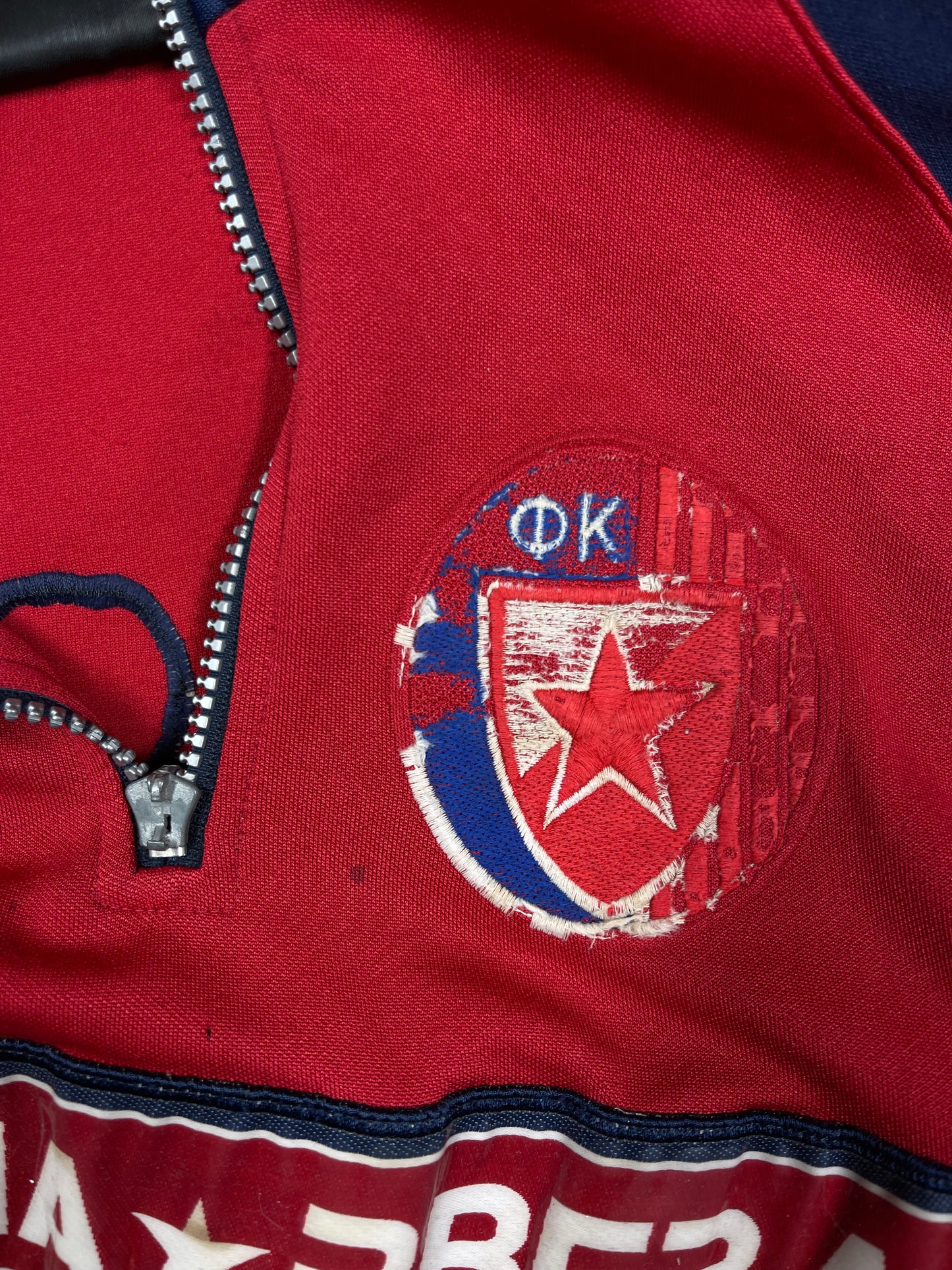Rare Vintage 90's FK Crvena Zvezda Red Star Belgrade Kappa Sweatshirt Size XL Red Polyester