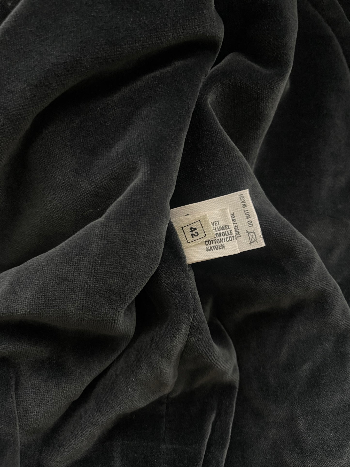 Vintage 80's Escada Thick Cardigan Jacket Rhinestones & Metallic Thread Made in Western Germany Size S Mohair Wool Dark Grey