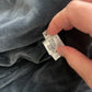 Vintage 80's Escada Thick Cardigan Jacket Rhinestones & Metallic Thread Made in Western Germany Size S Mohair Wool Dark Grey