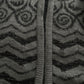 Vintage 80's Escada Thick Cardigan Jacket Rhinestones & Metallic Thread Made in Western Germany Size S Mohair Wool Dark Grey