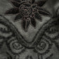 Vintage 80's Escada Thick Cardigan Jacket Rhinestones & Metallic Thread Made in Western Germany Size S Mohair Wool Dark Grey