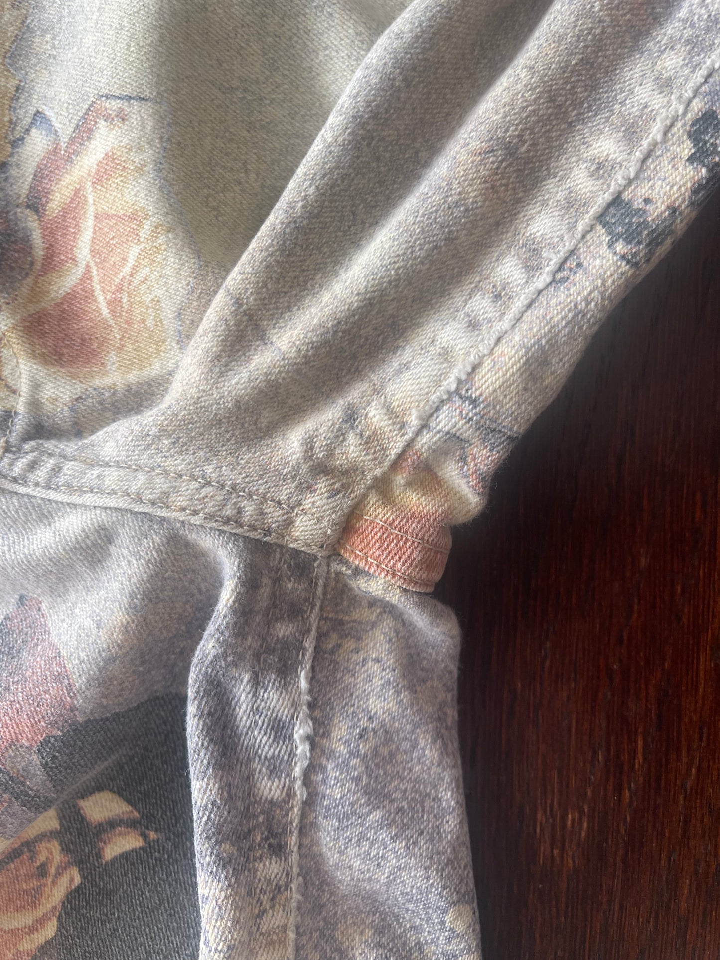 Vintage 90's Roberto Cavalli Jeans Made in Italy Roses Flowers Pattern Size M Pants Trousers