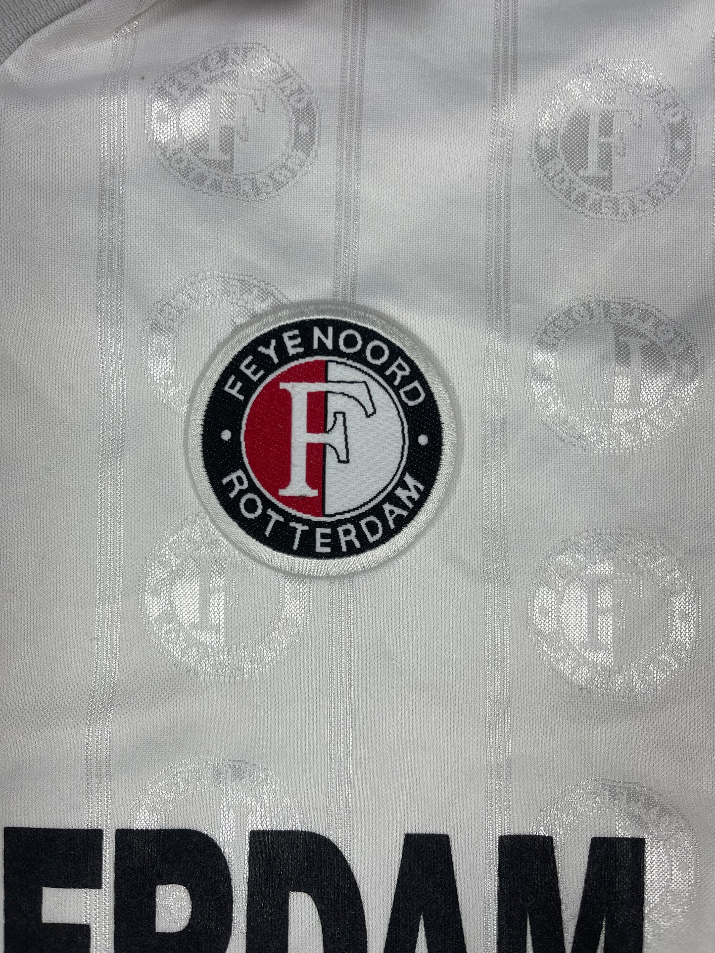 Vintage Feyenoord Rotterdam Adidas 1997 - 1998 Home Football Shirt Stad Rotterdam Verzekeringen Made in UK Size L