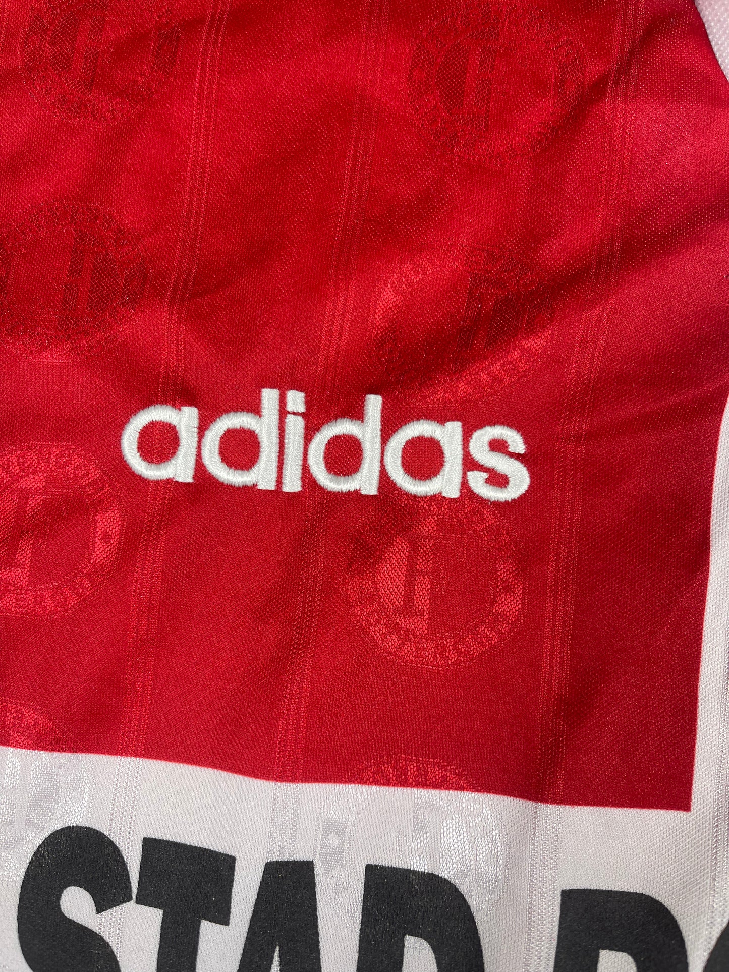 Vintage Feyenoord Rotterdam Adidas 1997 - 1998 Home Football Shirt Stad Rotterdam Verzekeringen Made in UK Size L