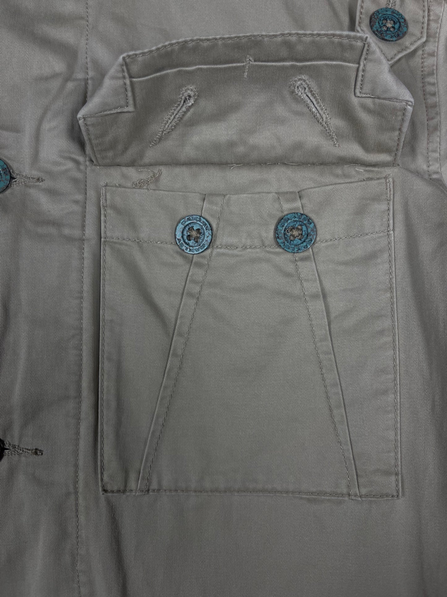 Y2K Oakley Taupe Army Style Jacket Size L Cotton