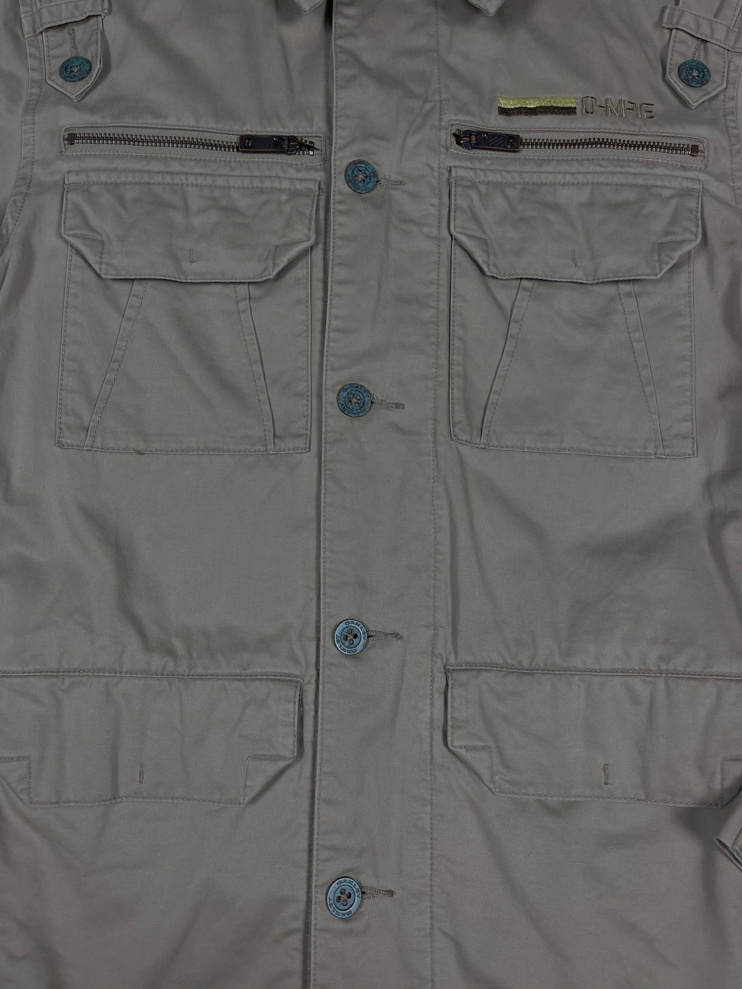 Y2K Oakley Taupe Army Style Jacket Size L Cotton