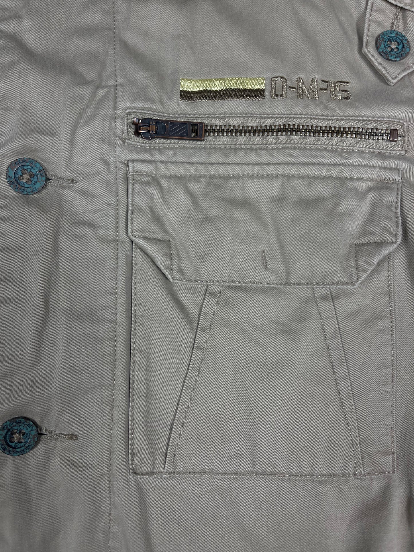 Y2K Oakley Taupe Army Style Jacket Size L Cotton