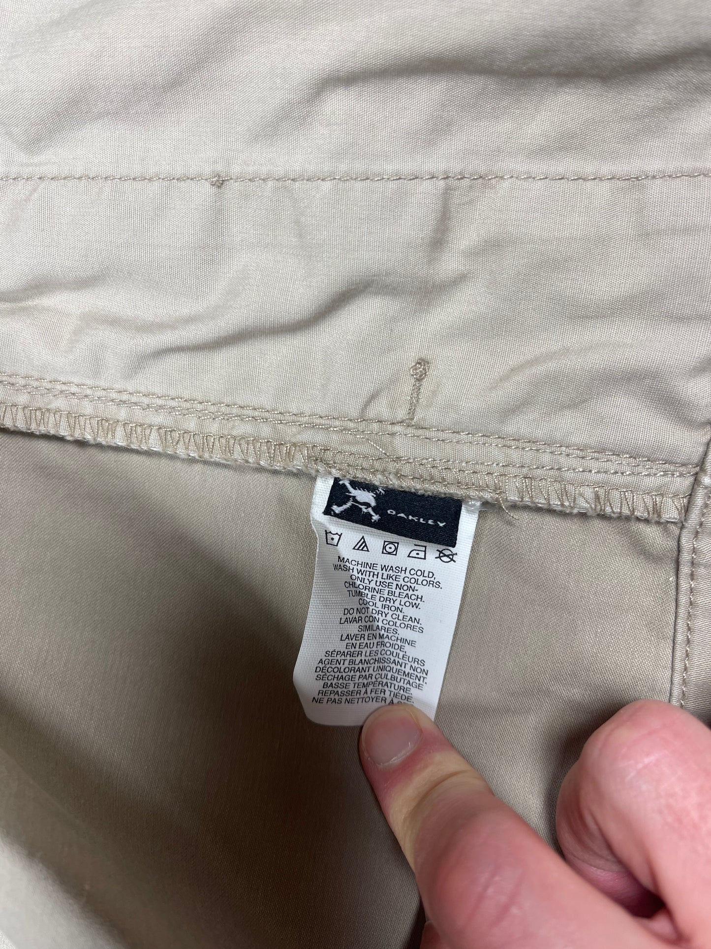 Y2K Oakley Taupe Army Style Jacket Size L Cotton