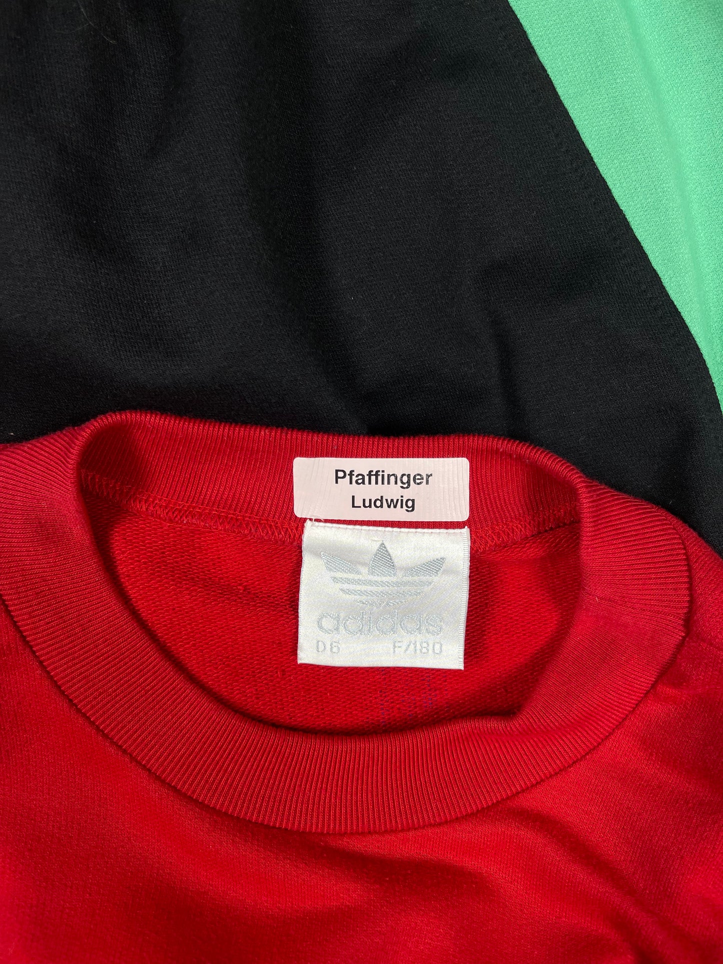 Vintage 90's Adidas Trefoil Sweatshirt Crew Neck Green Red Black Blue Size M