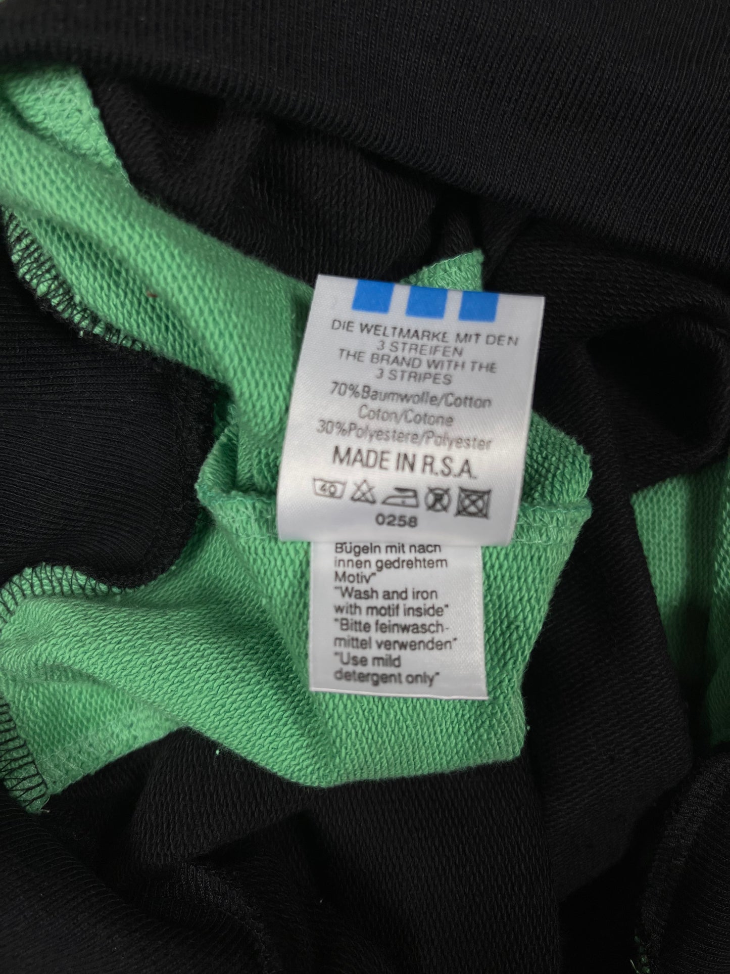 Vintage 90's Adidas Trefoil Sweatshirt Crew Neck Green Red Black Blue Size M