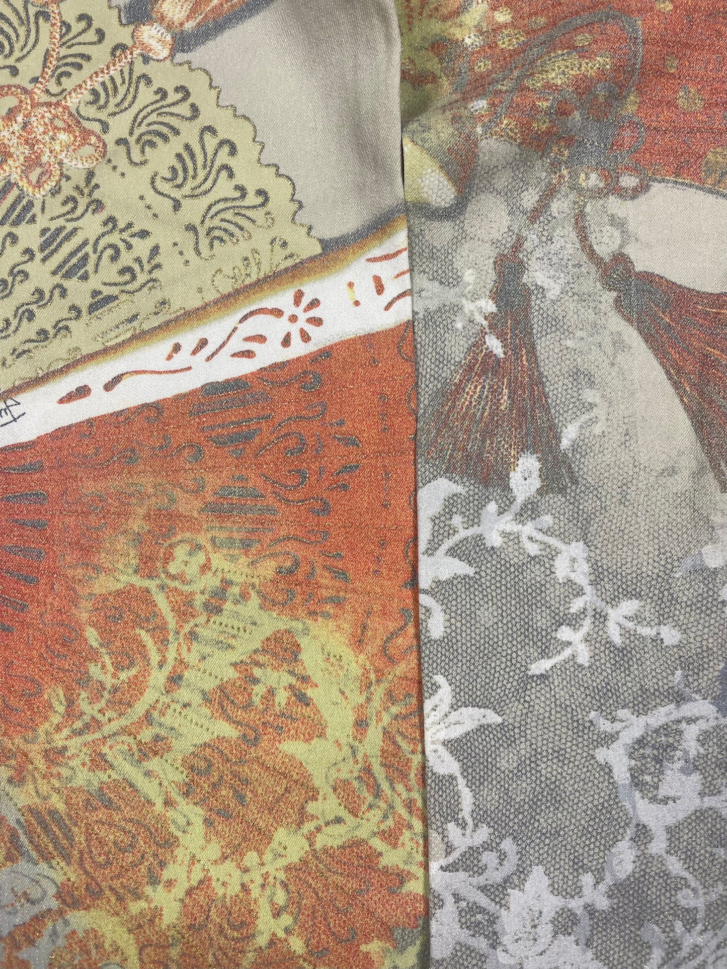 Vintage Y2K Just Cavalli Glitter Baroque Maximalism Jeans Pants Ittierre Size 28 42 Mid Waist Straight Cut Size S