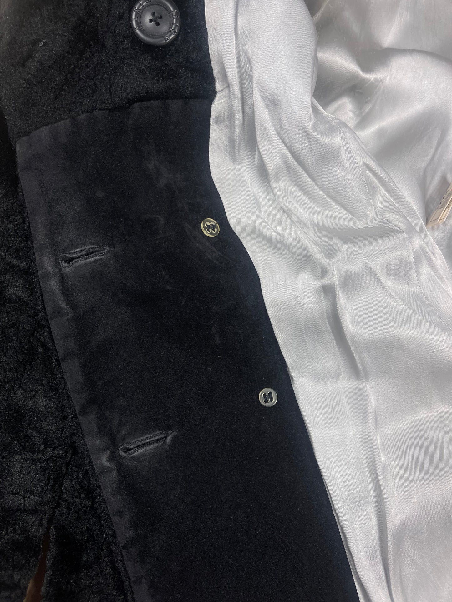 Vintage Y2K Miss Sixty Faux Fur Coat Fluffy Made in Italy Acrylic Nylon Acetate Viscose Size S-M