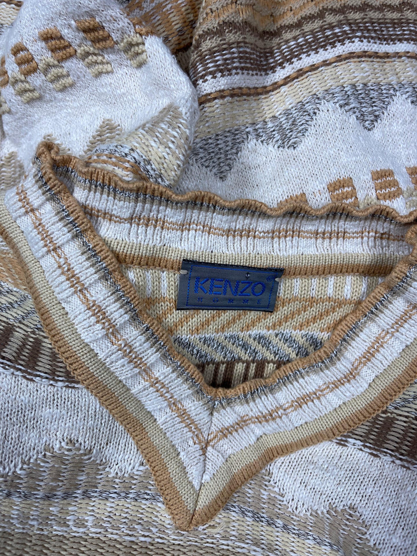 Vintage 90's Kenzo Homme Jumper 100% Cotton Size XL