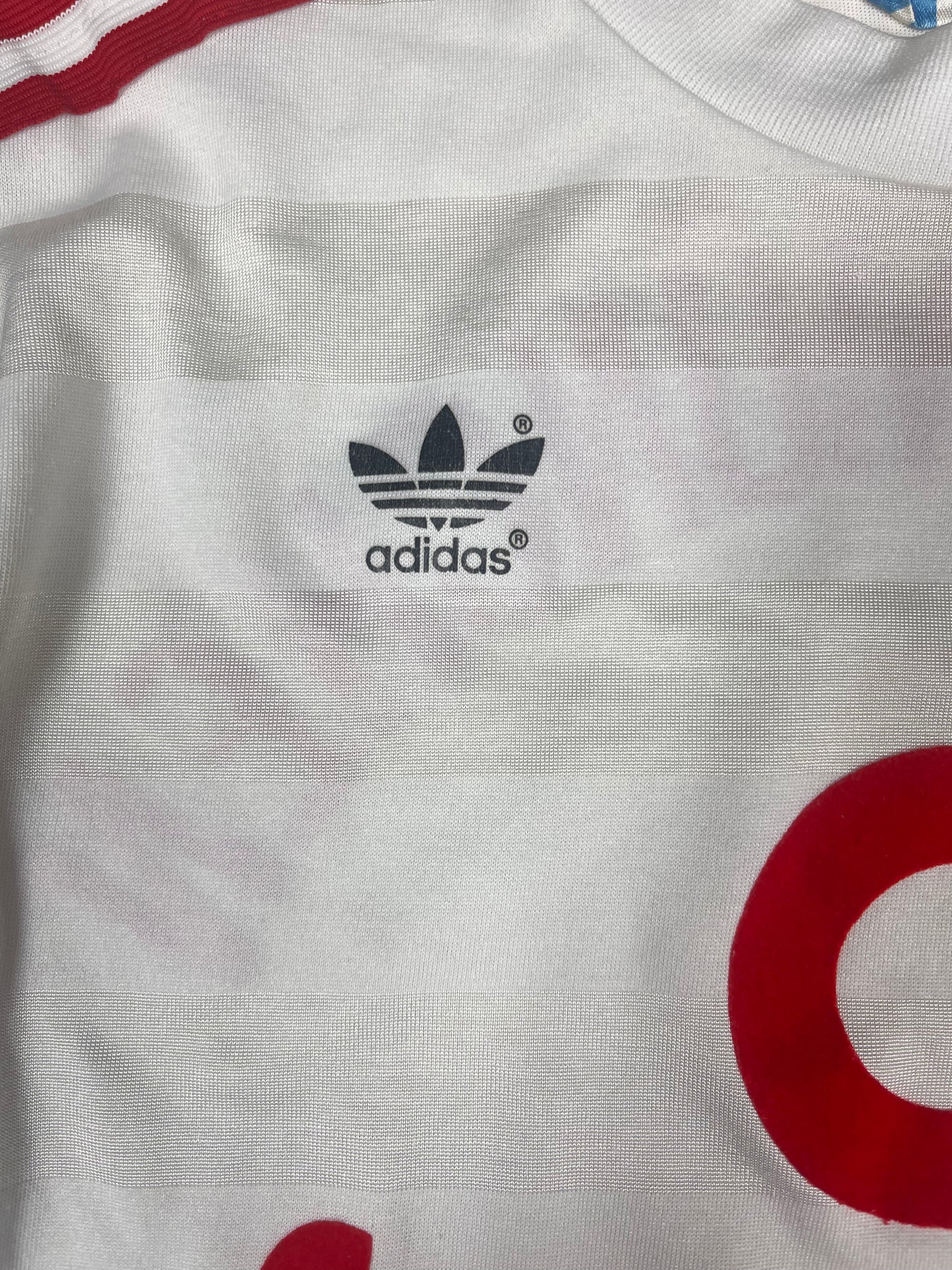 Vintage Bayern Munchen Adidas 1984 - 1986 Away Football Soccer Shirt Made in West Germany Size S  Commodore White