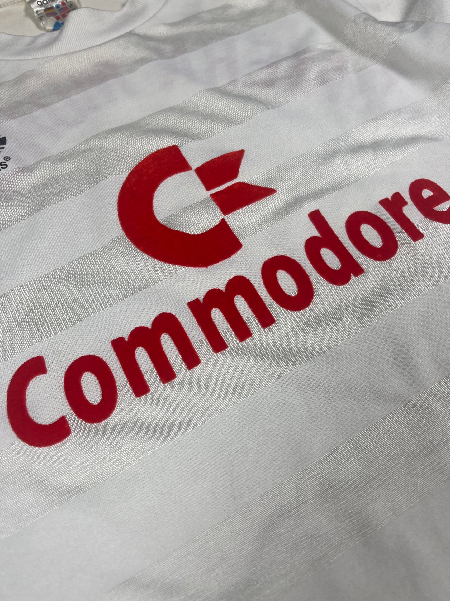 Vintage Bayern Munchen Adidas 1984 - 1986 Away Football Soccer Shirt Made in West Germany Size S  Commodore White