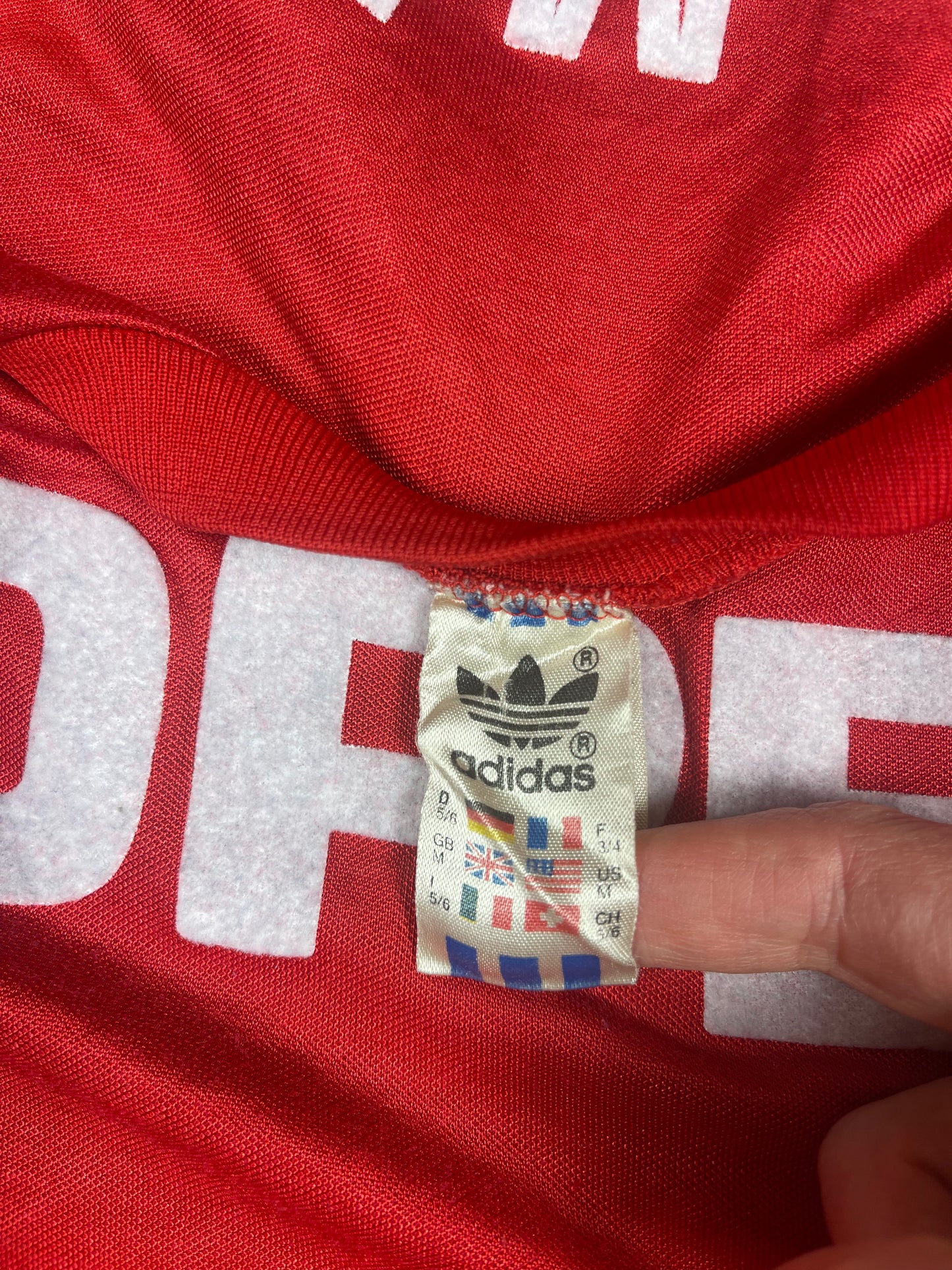 Vintage Rare Bayern Munich Munchen Adidas Home 1989 - 1991 Football Soccer Shirt Long Sleeve Made in West Germany Red Opel Size M