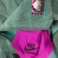 90's Nike Challenge Court Tennis Shorts With Leggins Attached Andre Agassi Nylon Made in Taiwan Size XL Turquoise Purple