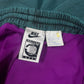 90's Nike Challenge Court Tennis Shorts With Leggins Attached Andre Agassi Nylon Made in Taiwan Size XL Turquoise Purple