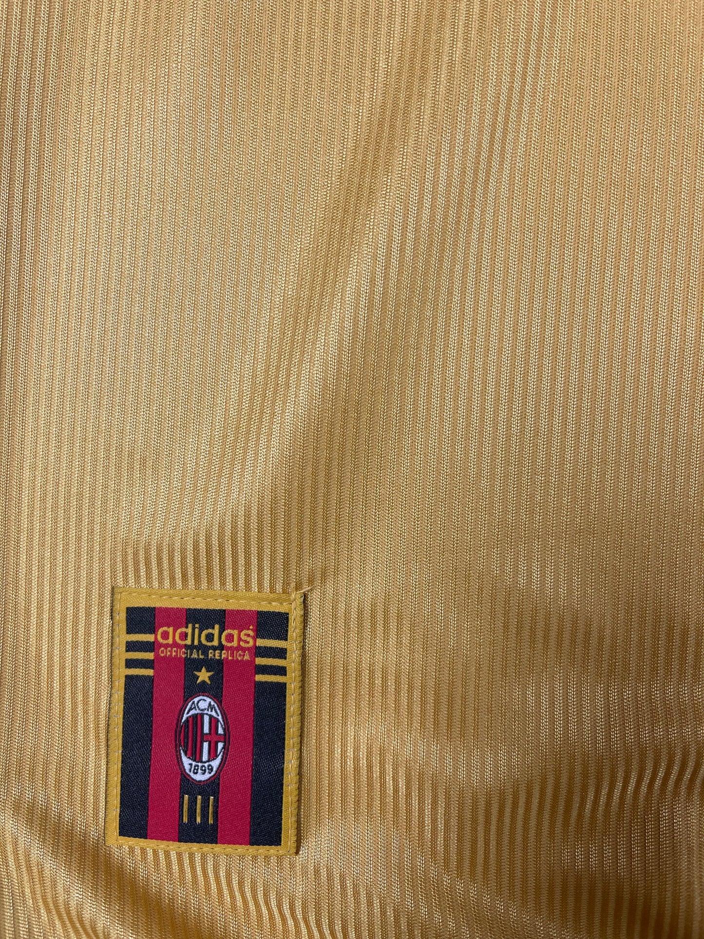 BNWT New Vintage Authentic AC Milan Adidas 1999 - 2000 Fourth Football Shirt Anniversary Centenary 1899 1999 OPEL Size XL Made in Italy Gold Climalite Deadstock