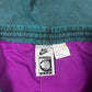 90's Nike Challenge Court Tennis Shorts With Leggins Attached Andre Agassi Nylon Made in Taiwan Size M Turquoise Purple