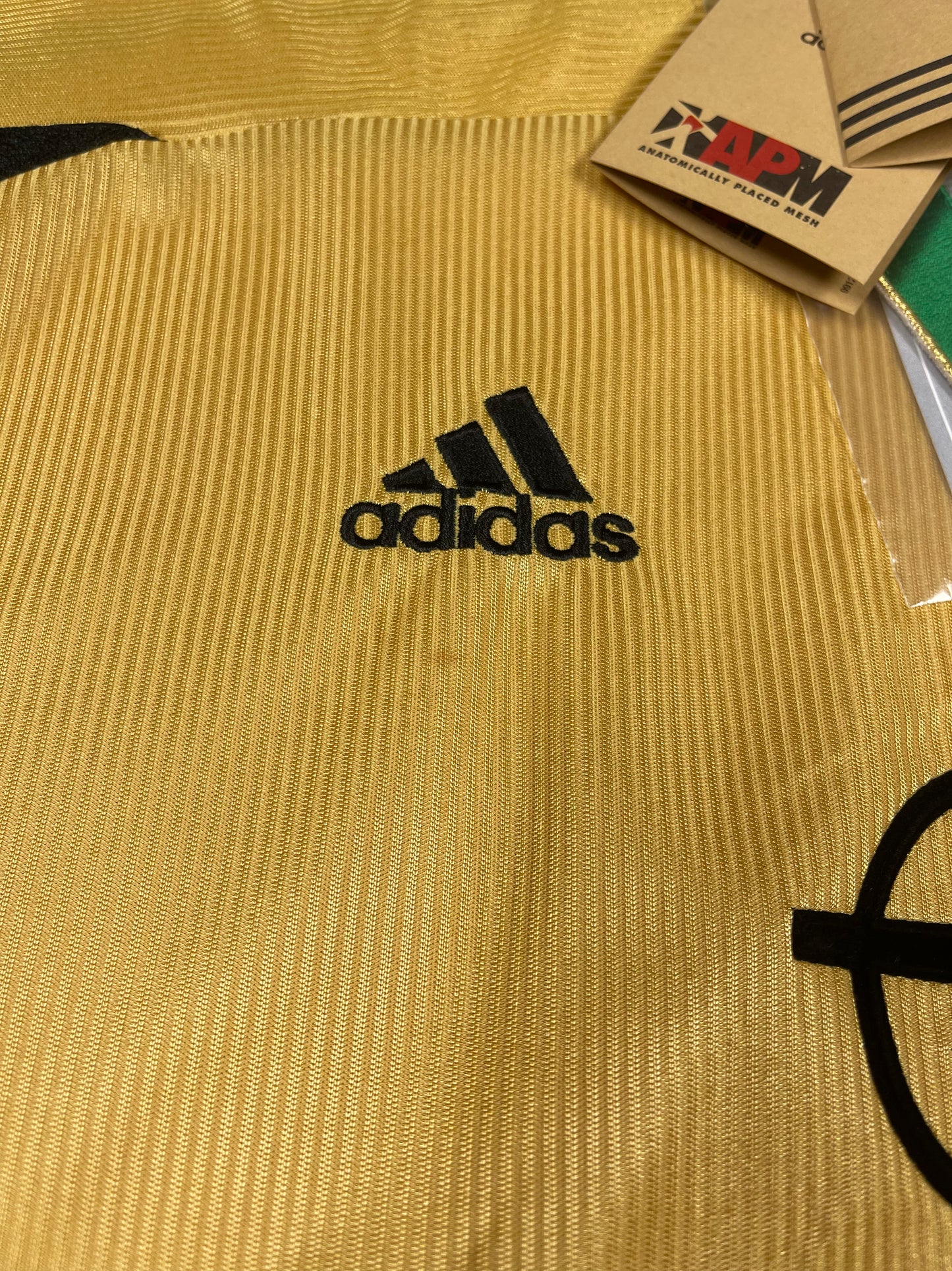 BNWT New Vintage Authentic AC Milan Adidas 1999 - 2000 Fourth Football Shirt Anniversary Centenary 1899 1999 OPEL Size XL Made in Italy Gold Climalite Deadstock