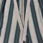 80's Vintage Kenzo Paris Wrap Blouse Made in France Multi Stripe Print Size S Cotton Blue Grey Taupe