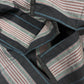 80's Vintage Kenzo Paris Wrap Blouse Made in France Multi Stripe Print Size S Cotton Blue Grey Taupe