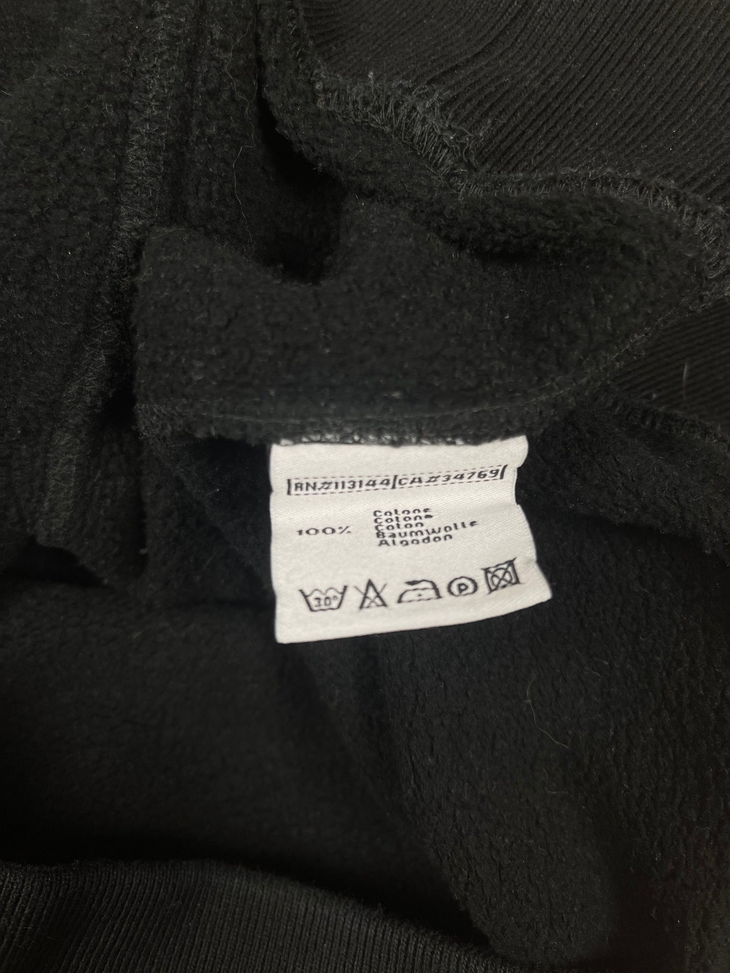 FCK FC Københahavn Copenhagen Kappa 2008 - 2009 Hoodie Heavy Cotton Hooded Sweat Top Size L Black