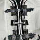 Y2K Roberto Cavalli 2007 Cropped Fitted Blazer Size 40 S Embroidered Military Inspired Luxury Statement
