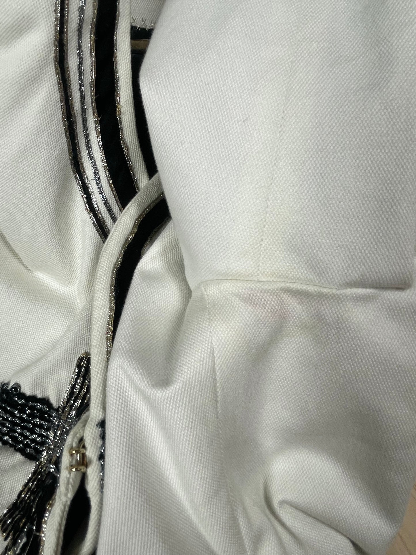 Y2K Roberto Cavalli 2007 Cropped Fitted Blazer Size 40 S Embroidered Military Inspired Luxury Statement