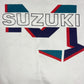 Vintage Suzuki Racing Sweatshirt White Cotton Club IXS Size L XL