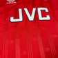 Vintage Authentic Arsenal Adidas 1988 - 1990 Home Football Shirt JVC Red White Made in UK Size S